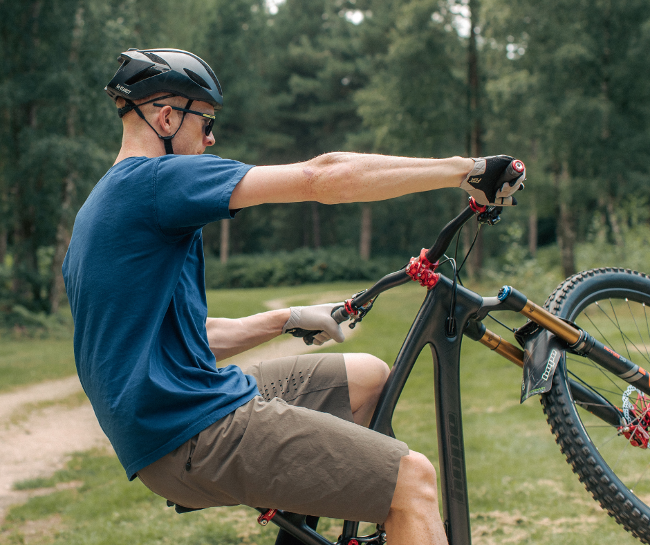 Ed Clancy OBE practices skills off-road